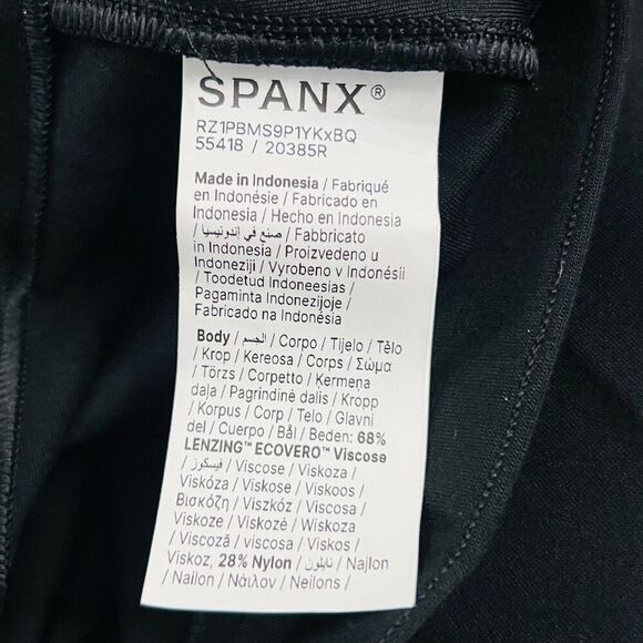 Spanx Women's Black Super Smooth Perfect Fit Ponte Wide Leg Pants Large NWOT - Picture 11 of 13